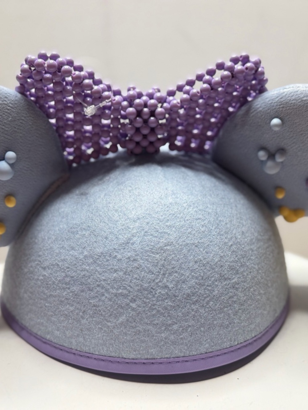 Disney Kids Light Gray and Lavender Minnie Ears Headband
